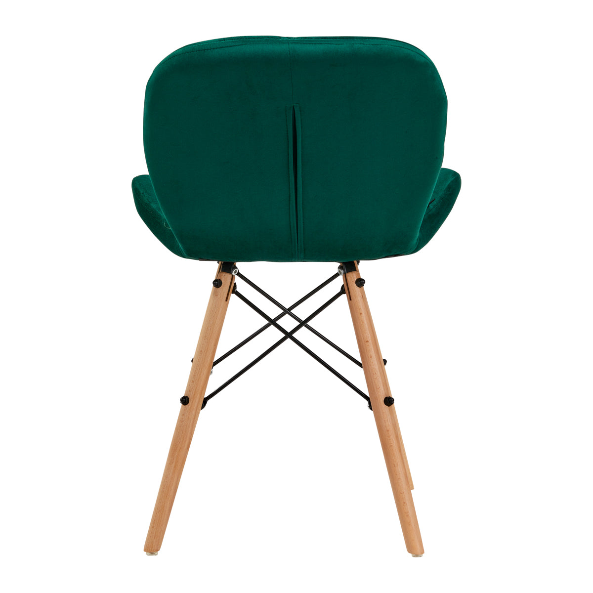4Rico QS-186 Velvet Reception Chair Green - close-up of the upholstery and adjustment details