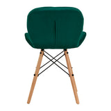 4Rico QS-186 Velvet Reception Chair Green - close-up of the upholstery and adjustment details