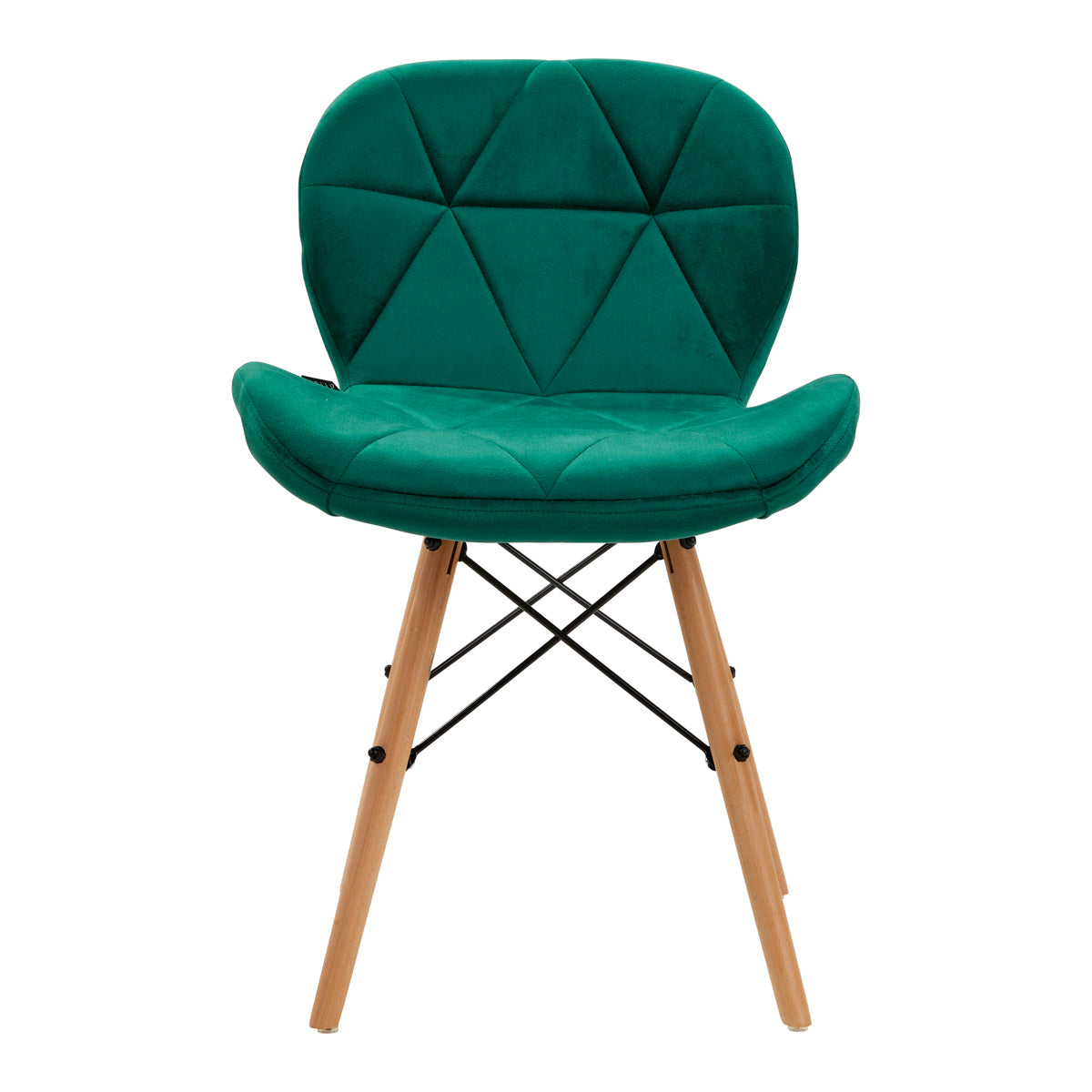 4Rico QS-186 Velvet Reception Chair Green - close-up of the upholstery and adjustment details