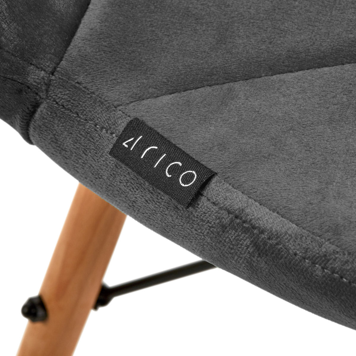 4Rico QS-186 Velvet Reception Chair Grey - displayed in a professional treatment-room setting