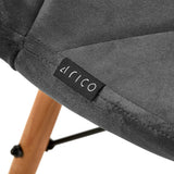 4Rico QS-186 Velvet Reception Chair Grey - displayed in a professional treatment-room setting