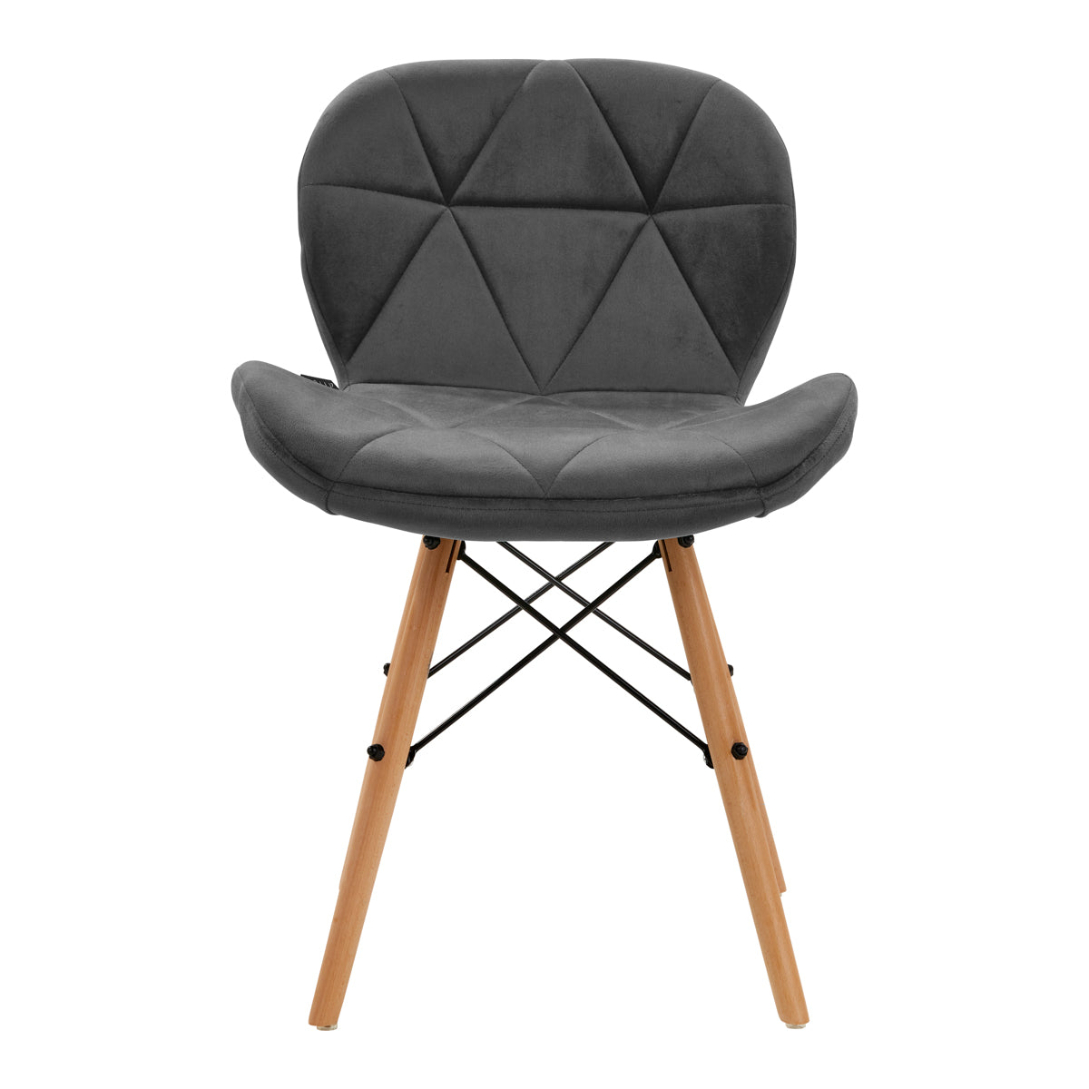 4Rico QS-186 Velvet Reception Chair Grey - close-up of the upholstery and adjustment details