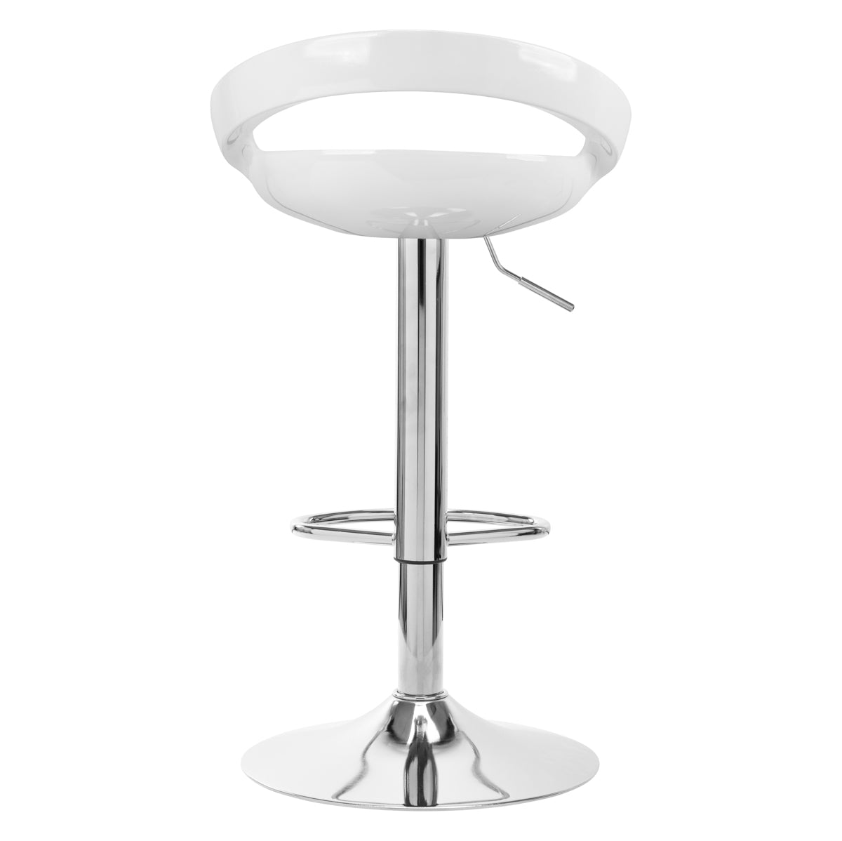 4Rico QS-B01 Bar Stool White - full product view on a white background