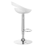 4Rico QS-B01 Bar Stool White - close-up of the upholstery and adjustment details