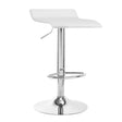 4Rico QS-B08 Bar Stool White - full product view at an angle on a white background