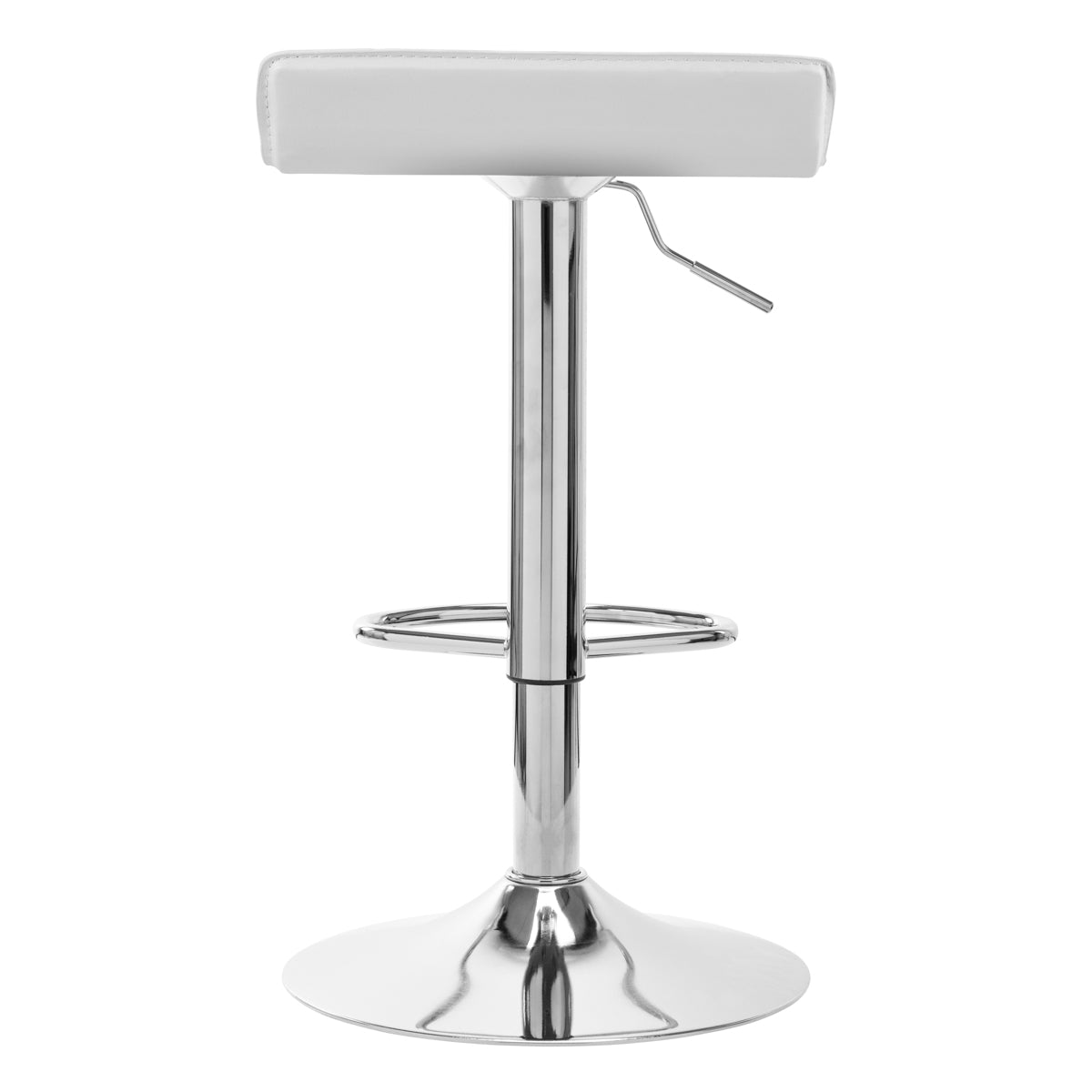 4Rico QS-B08 Bar Stool White - full product view on a white background