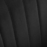 4Rico QS-B16G Velvet Bar Stool Black - close-up of the upholstery and construction details