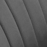 4Rico QS-B16G Velvet Bar Stool Grey - close-up of the upholstery and construction details