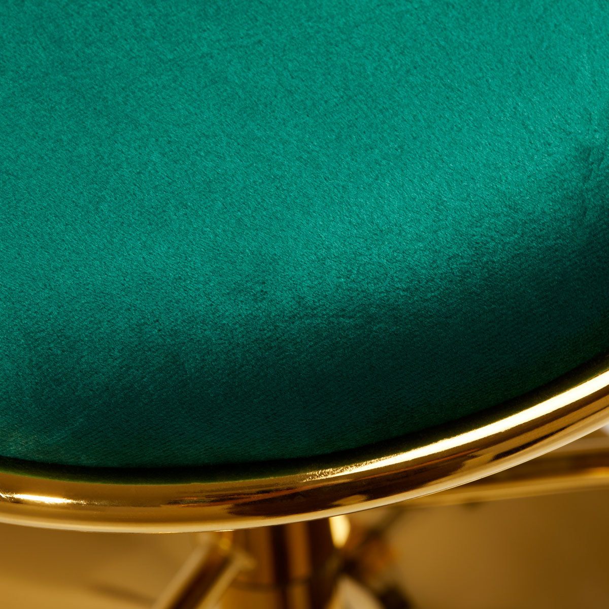 a close up of a green cushion on a chair