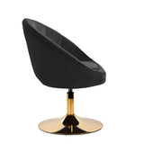 4Rico QS-BL12B Swivel Chair Black - full product view on a white background