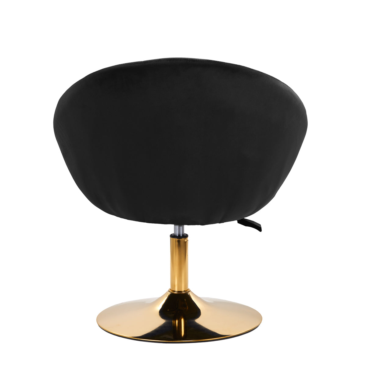 4Rico QS-BL12B Swivel Chair Black - full product view on a white background