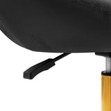 4Rico QS-BL12B Swivel Chair Black - displayed in a professional treatment-room setting