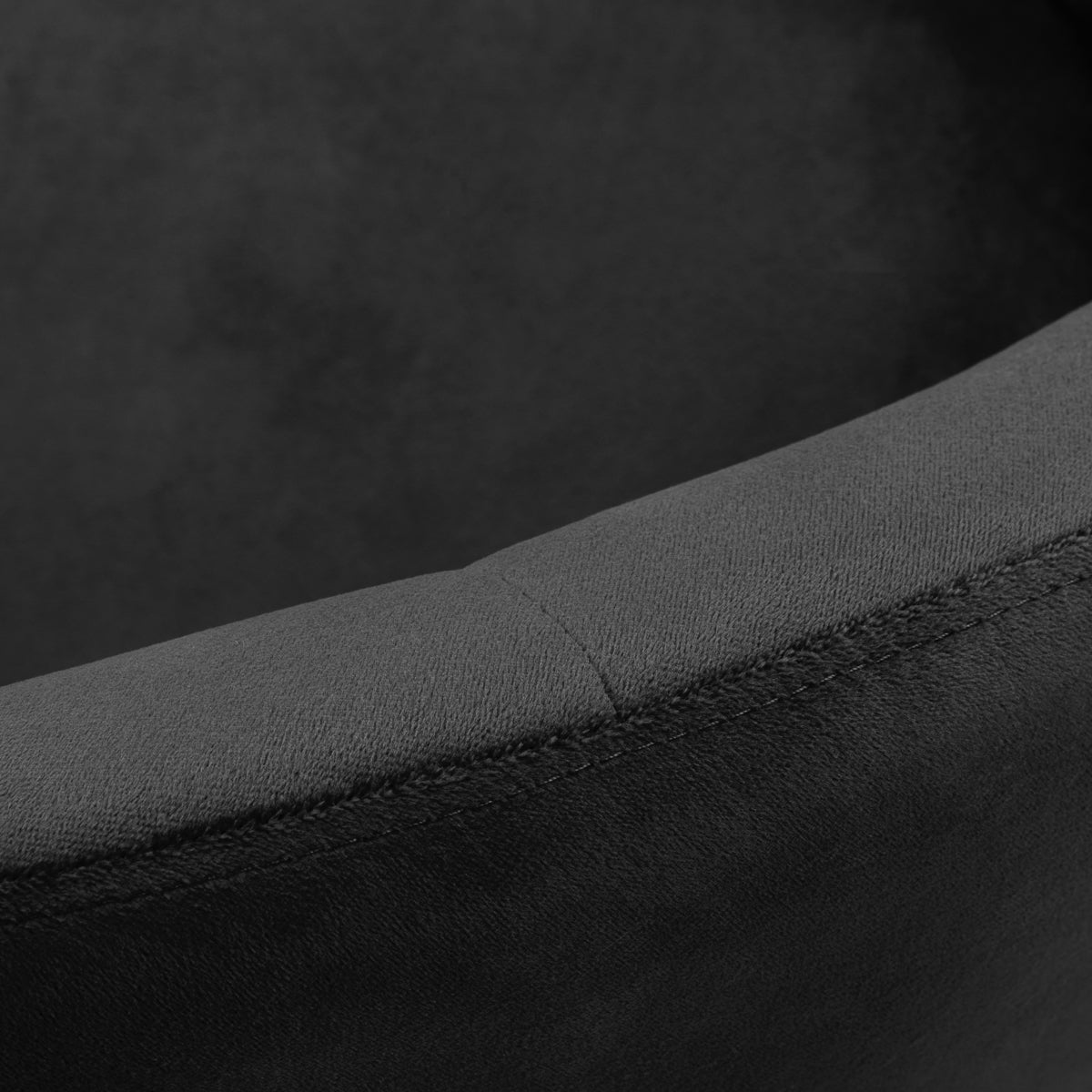 4Rico QS-BL12B Swivel Chair Black - close-up of the upholstery and construction details