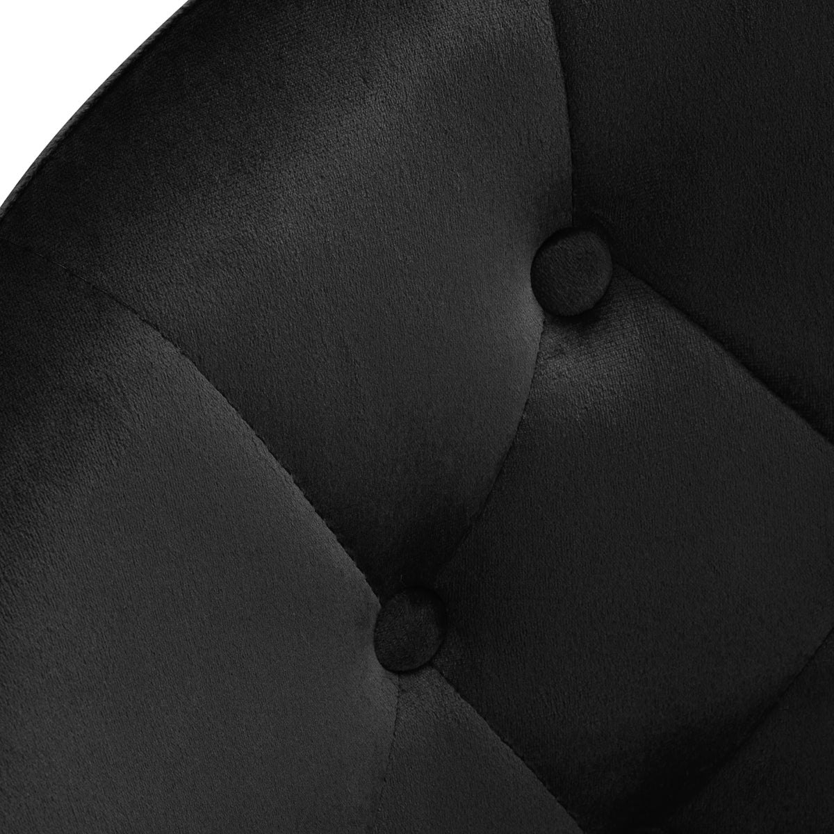 4Rico QS-BL12B Swivel Chair Black - close-up of the upholstery and construction details