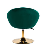 4Rico QS-BL12B Swivel Chair Green - full product view on a white background