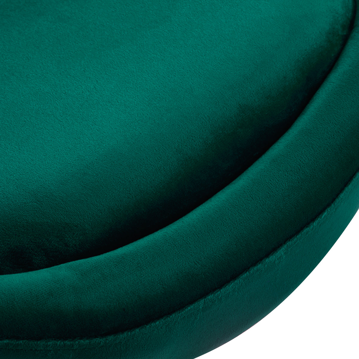 4Rico QS-BL12B Swivel Chair Green - close-up of the upholstery and construction details