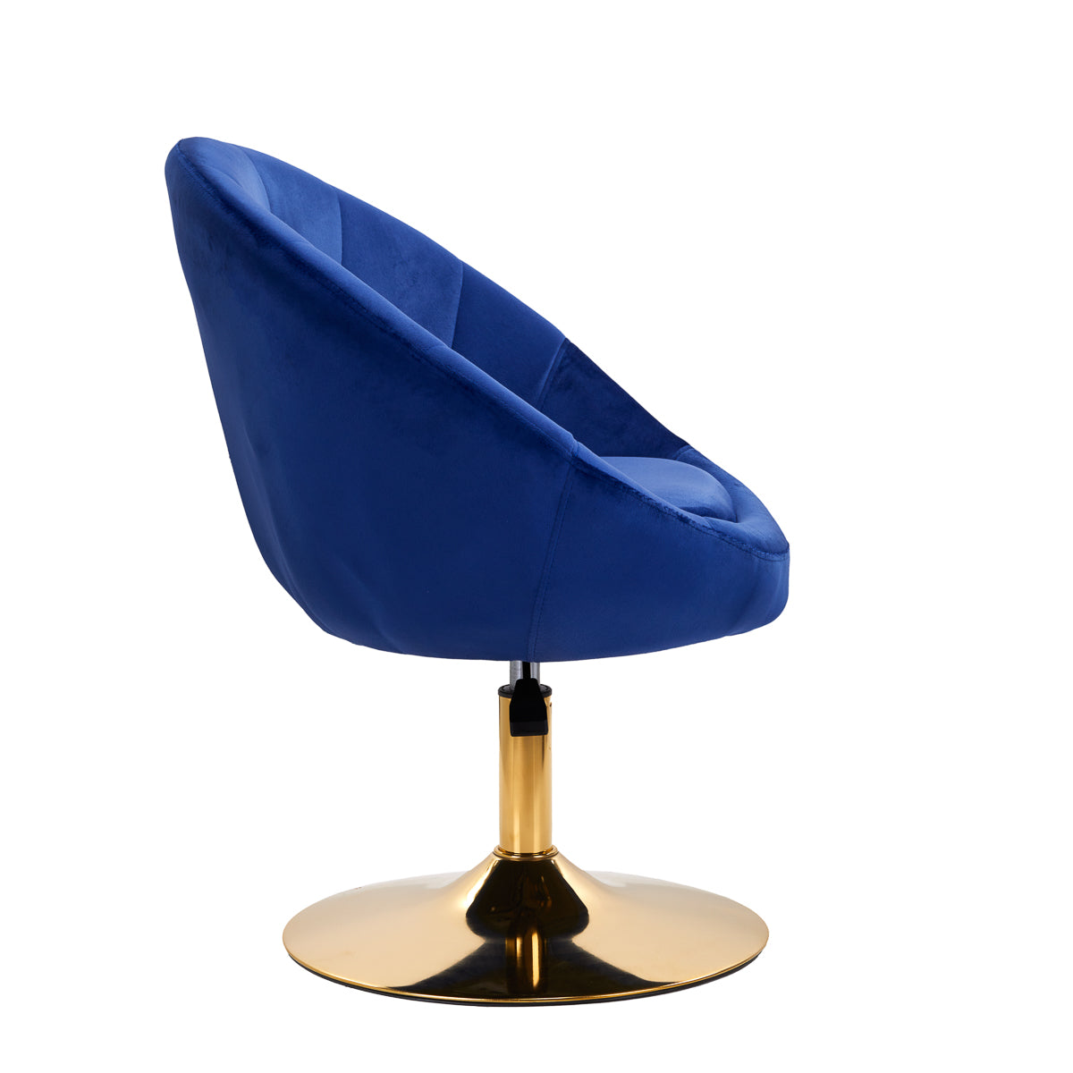 4Rico QS-BL12B Swivel Chair Navy Blue - full product view on a white background