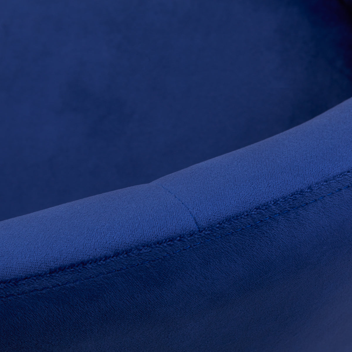 4Rico QS-BL12B Swivel Chair Navy Blue - close-up of the upholstery and construction details