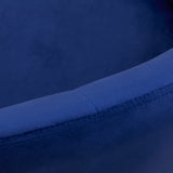 4Rico QS-BL12B Swivel Chair Navy Blue - close-up of the upholstery and construction details