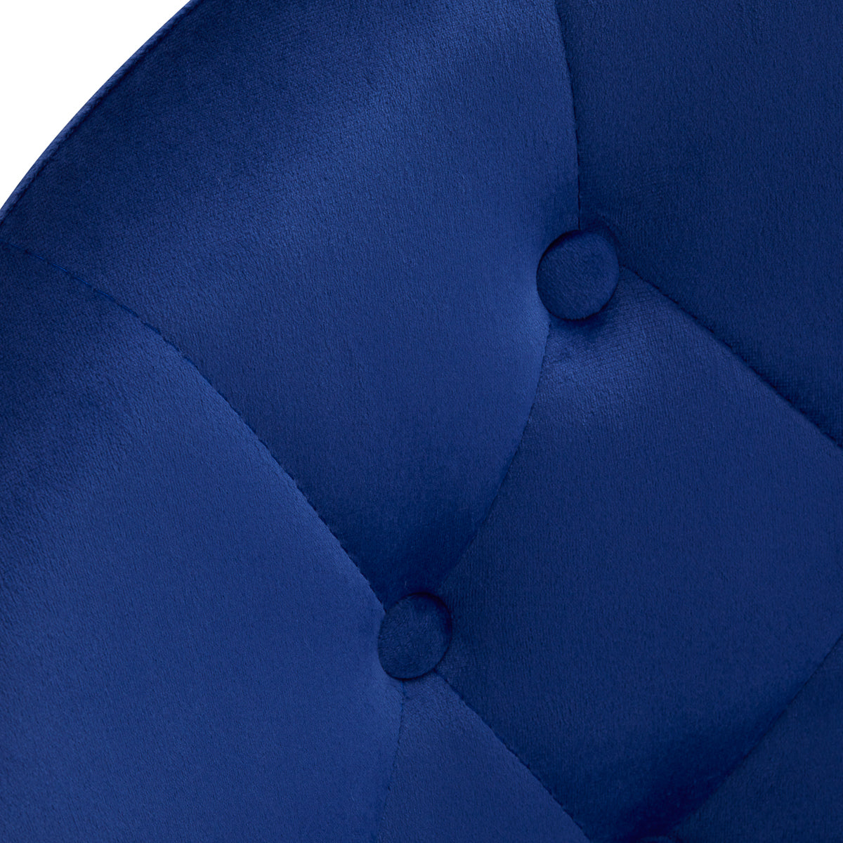 4Rico QS-BL12B Swivel Chair Navy Blue - close-up of the upholstery and construction details