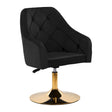 4Rico QS-BL14G Swivel Chair Black - full product view at an angle on a white background
