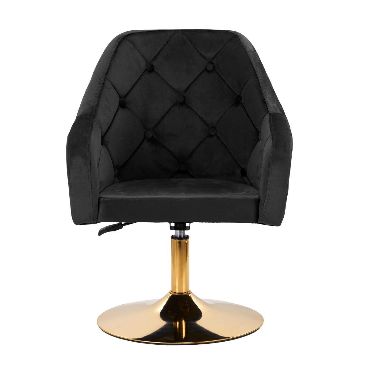 4Rico QS-BL14G Swivel Chair Black - full product view on a white background