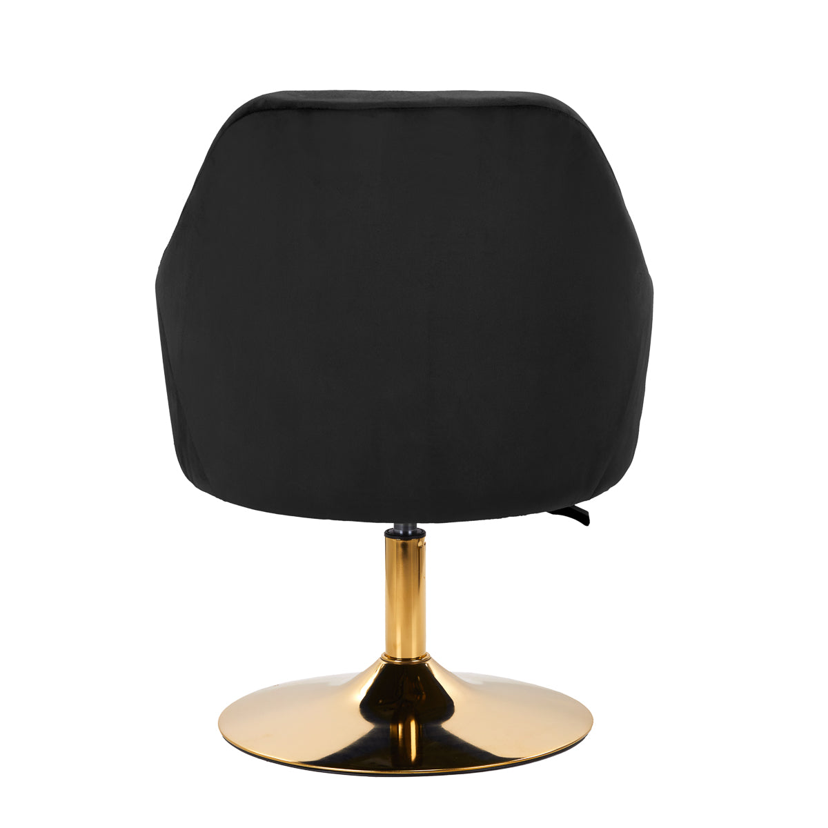 4Rico QS-BL14G Swivel Chair Black - full product view on a white background