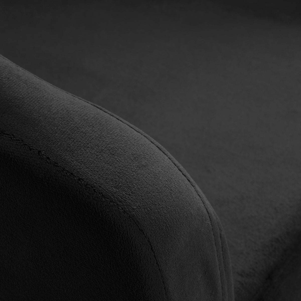 4Rico QS-BL14G Swivel Chair Black - close-up of the upholstery and construction details