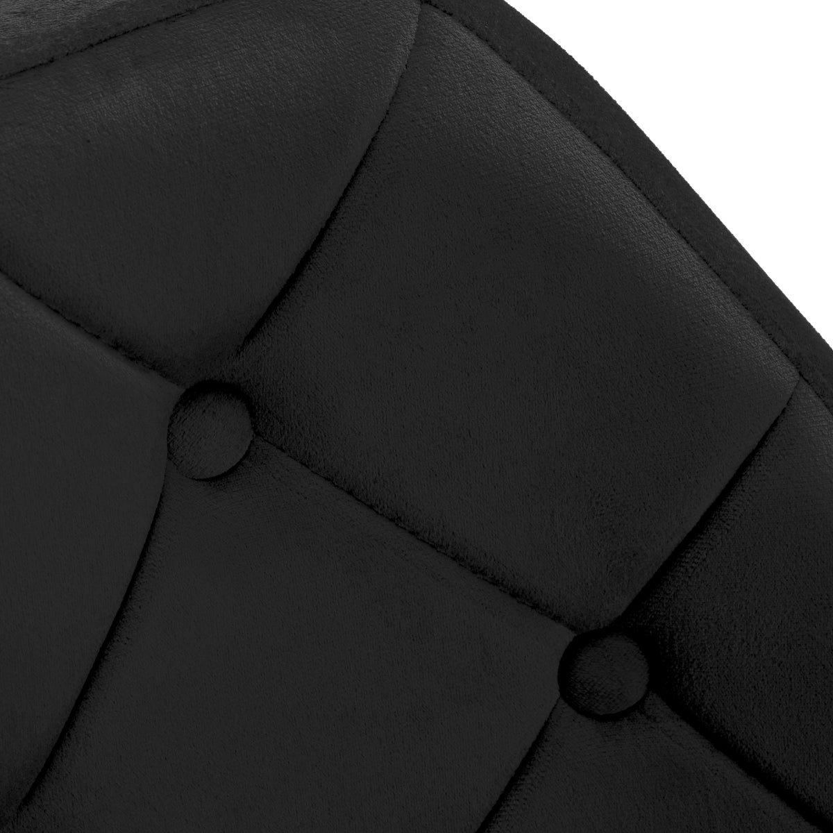 4Rico QS-BL14G Swivel Chair Black - close-up of the upholstery and construction details