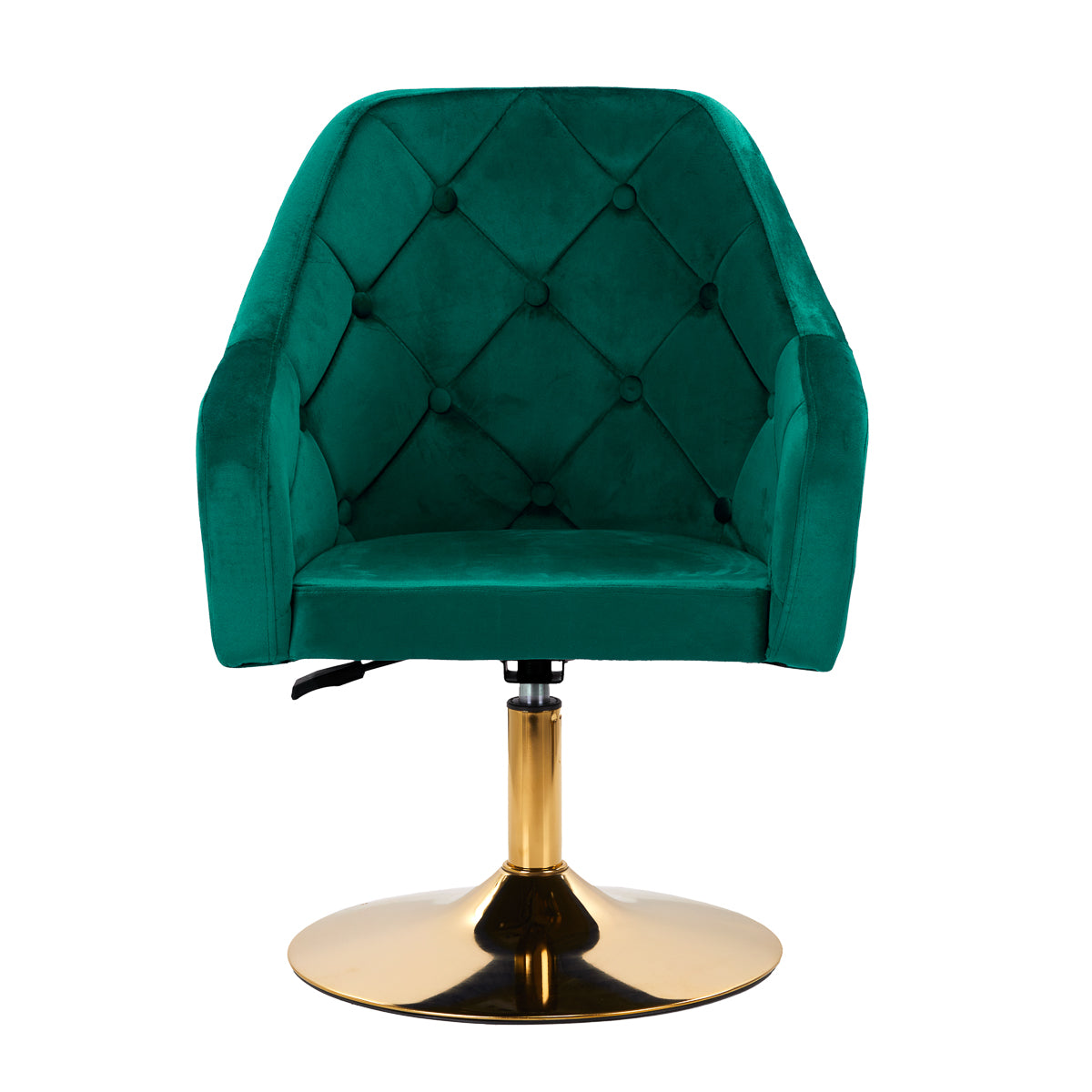 4Rico QS-BL14G Swivel Chair Green - full product view on a white background