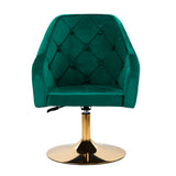 4Rico QS-BL14G Swivel Chair Green - full product view on a white background