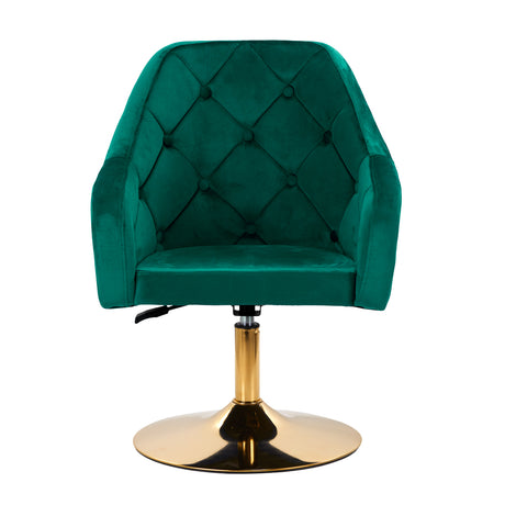 4Rico QS-BL14G Swivel Chair Green - full product view on a white background