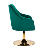 4Rico QS-BL14G Swivel Chair Green - full product view on a white background