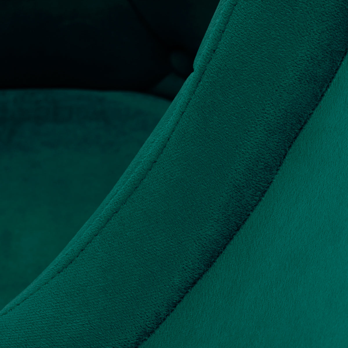 4Rico QS-BL14G Swivel Chair Green - close-up of the upholstery and construction details