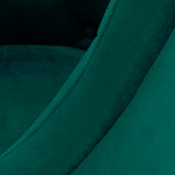 4Rico QS-BL14G Swivel Chair Green - close-up of the upholstery and construction details