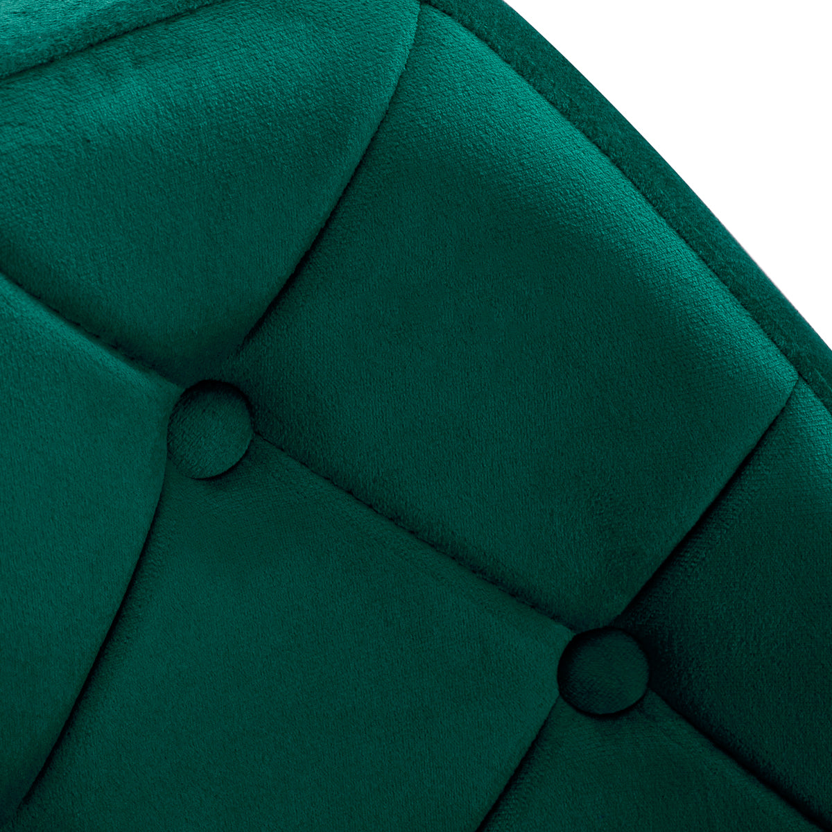 4Rico QS-BL14G Swivel Chair Green - close-up of the upholstery and construction details
