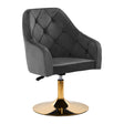 4Rico QS-BL14G Swivel Chair Grey - full product view at an angle on a white background