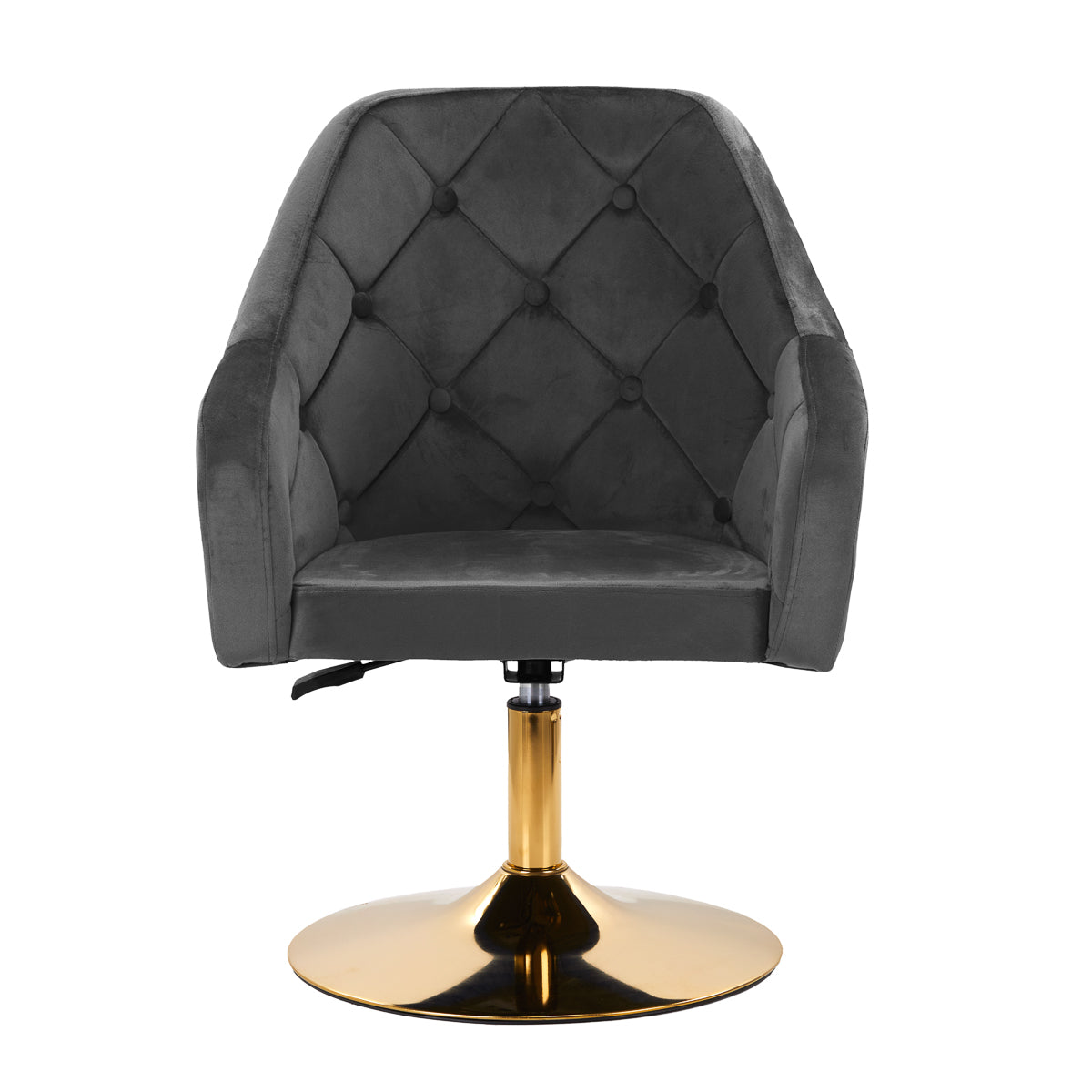 4Rico QS-BL14G Swivel Chair Grey - full product view on a white background