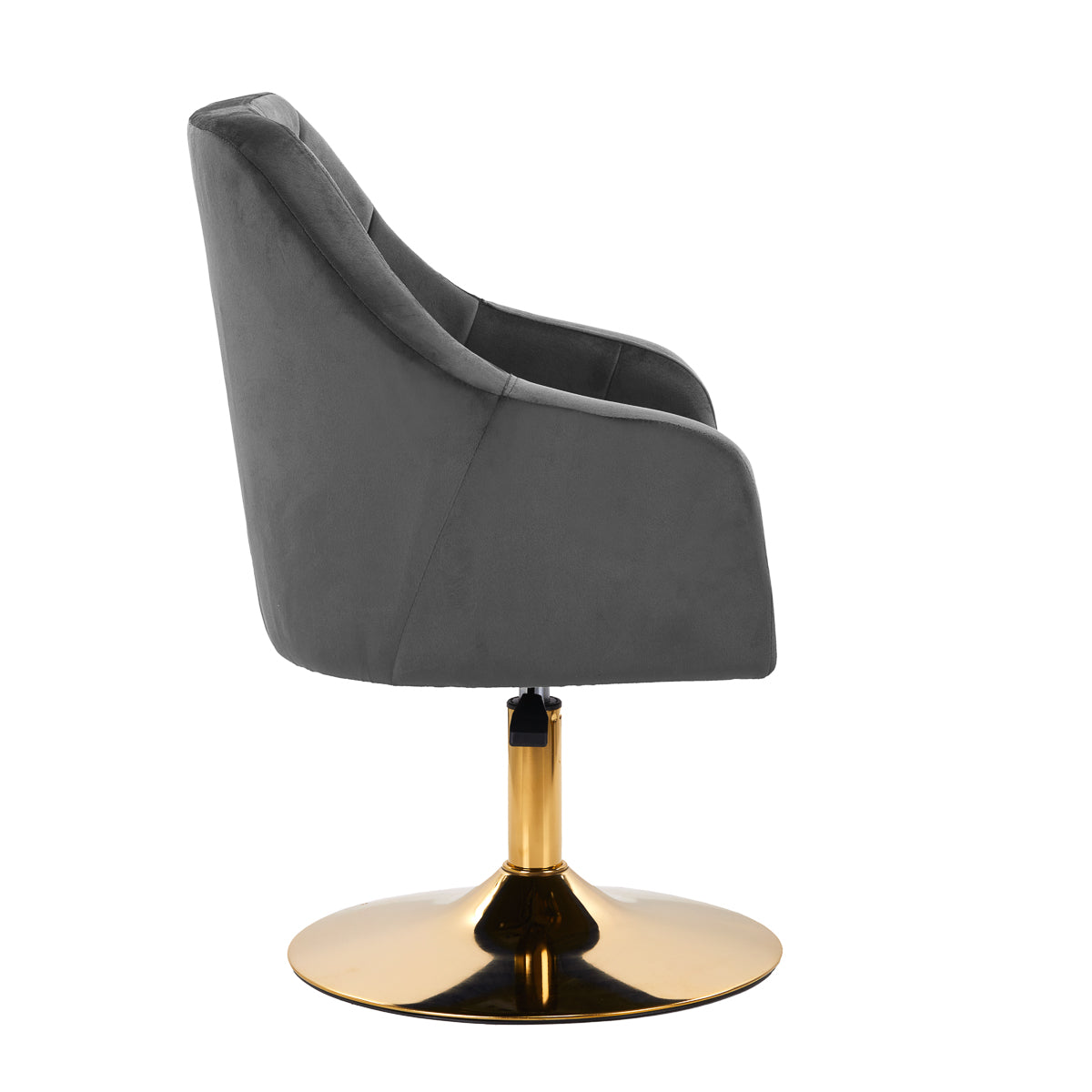 4Rico QS-BL14G Swivel Chair Grey - full product view on a white background