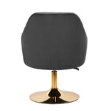 4Rico QS-BL14G Swivel Chair Grey - full product view on a white background