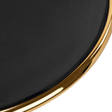 4Rico QS-GW01G Swivel Beauty Chair Black - close-up of the upholstery and construction details