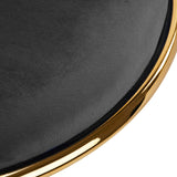 4Rico QS-GW01G Swivel Beauty Chair Grey - close-up of the upholstery and construction details