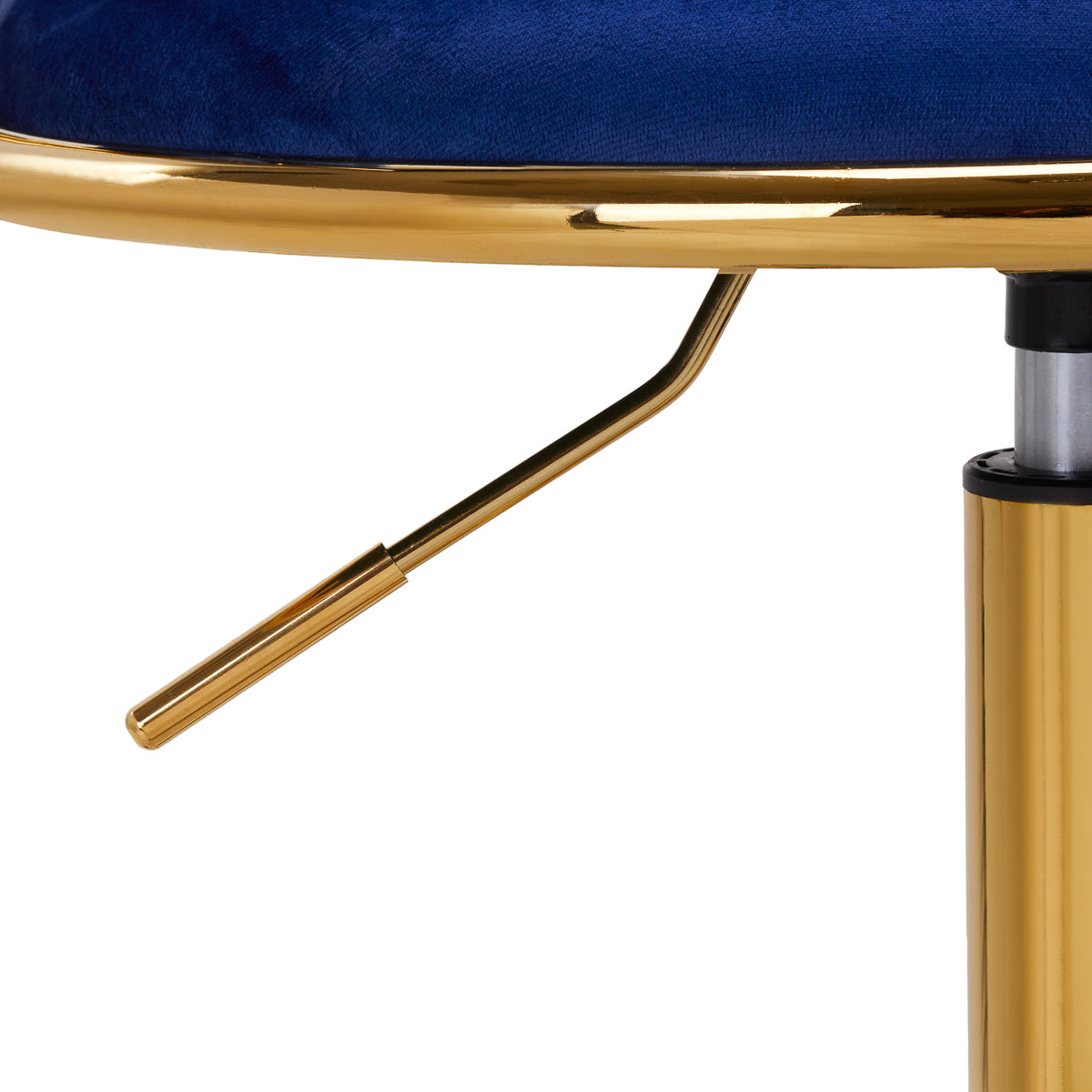 4Rico QS-GW01G Swivel Beauty Chair Navy Blue - displayed in a professional treatment-room setting