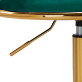 4Rico QS-GW01G Swivel Salon Chair Green - displayed in a professional treatment-room setting