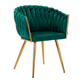 4Rico QS-GW06G Chair Green - full product view at an angle on a white background