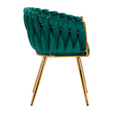 4Rico QS-GW06G Chair Green - full product view on a white background