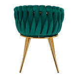 4Rico QS-GW06G Chair Green - close-up of the upholstery and adjustment details