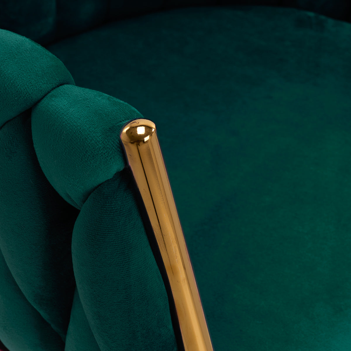 4Rico QS-GW06G Chair Green - close-up of the upholstery and construction details