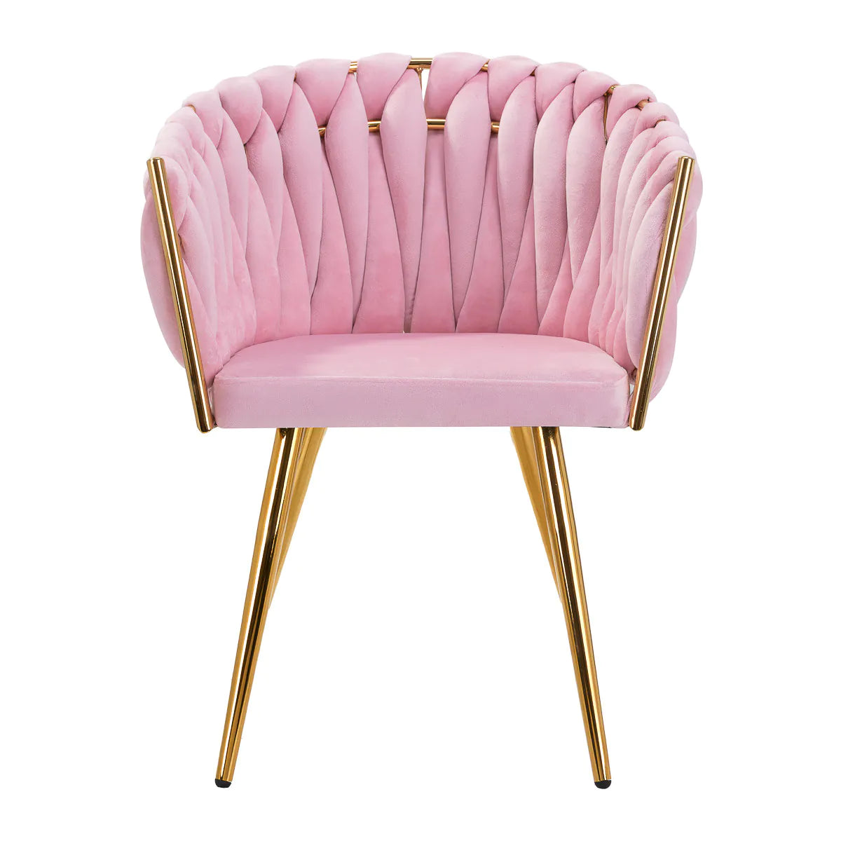 4Rico QS-GW06G Salon Chair Pink - full product view on a white background