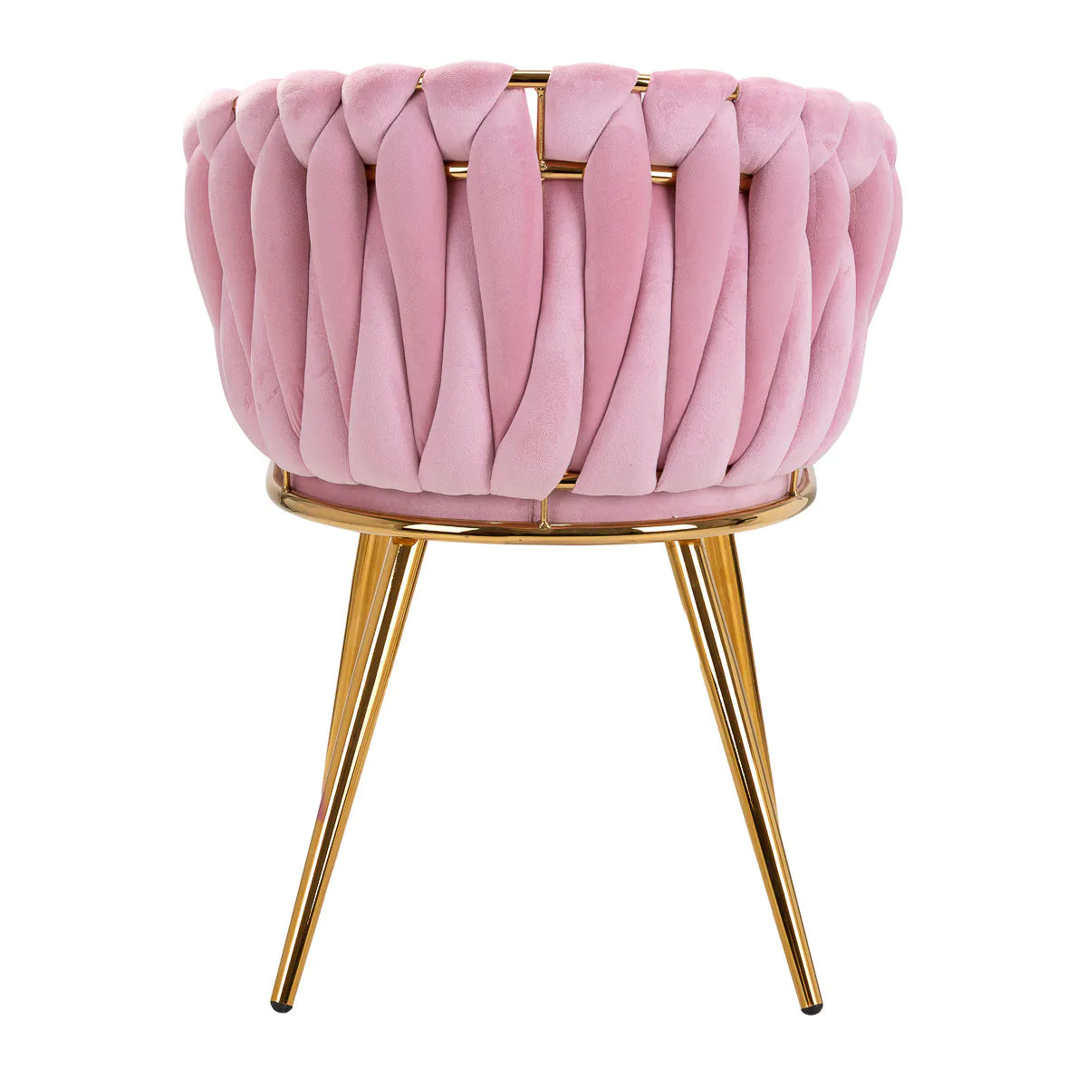 4Rico QS-GW06G Salon Chair Pink - close-up of the upholstery and adjustment details